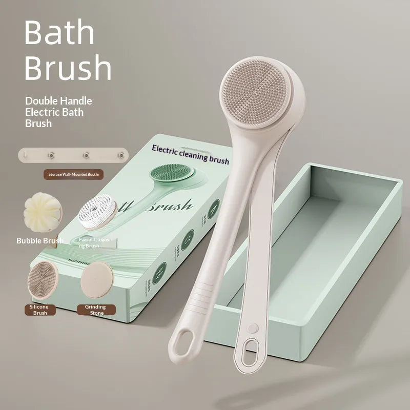 Electric Bath Brush - Waterproof Full Body Exfoliating Back Scrubber