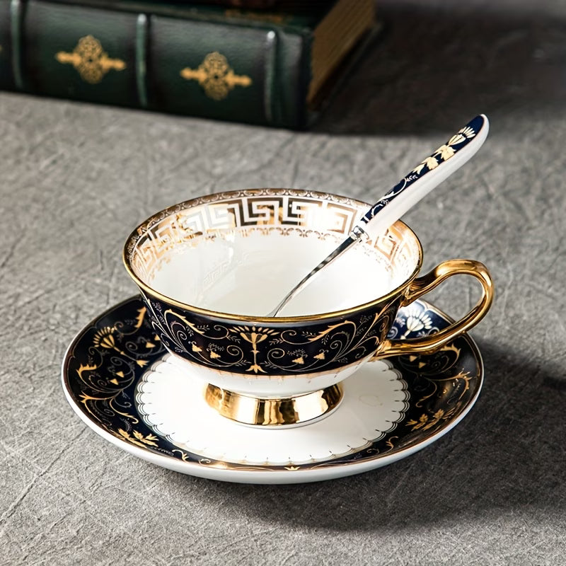 Vintage Bone China Coffee Cup & Saucer Set