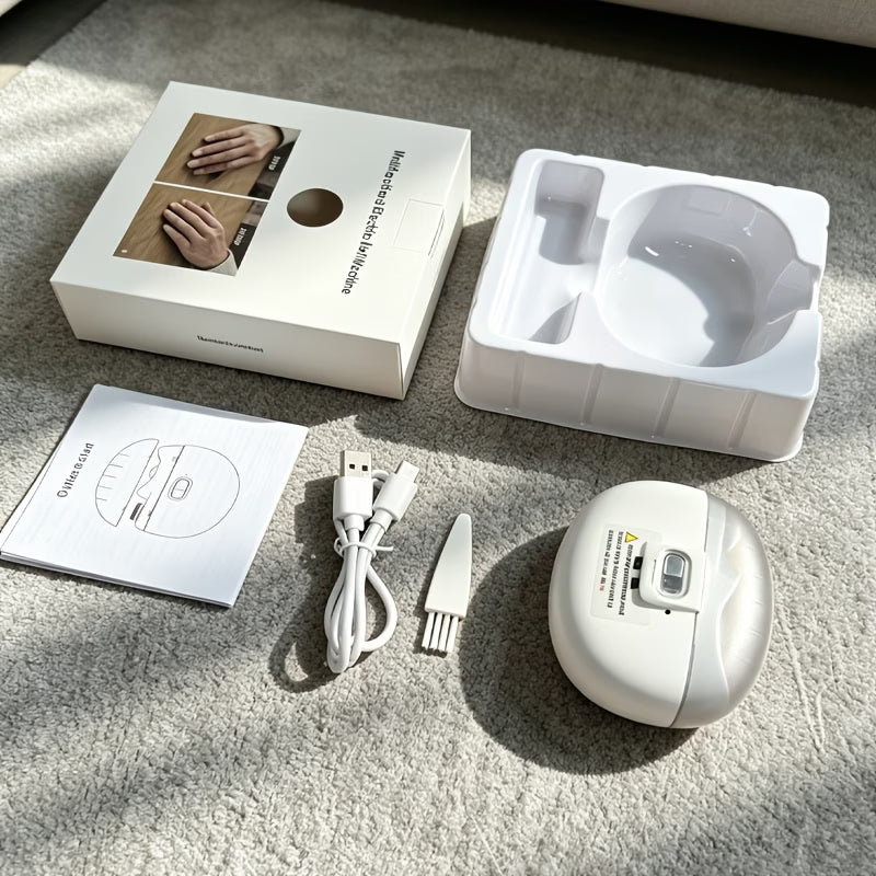 Electric Nail Clipper - 2-in-1 Trimmer & Polisher with LED & USB Charging