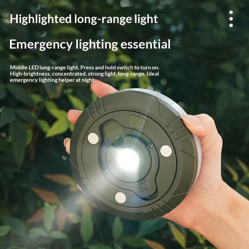 Rechargeable LED Camping Lights Tape Measure Storage - Tanzania Store