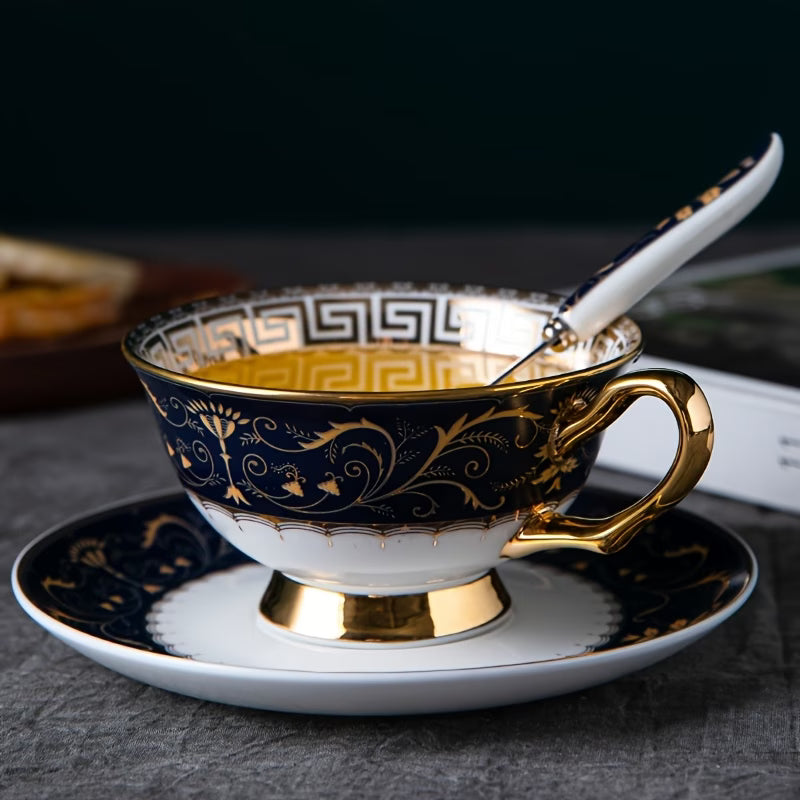 Vintage Bone China Coffee Cup & Saucer Set