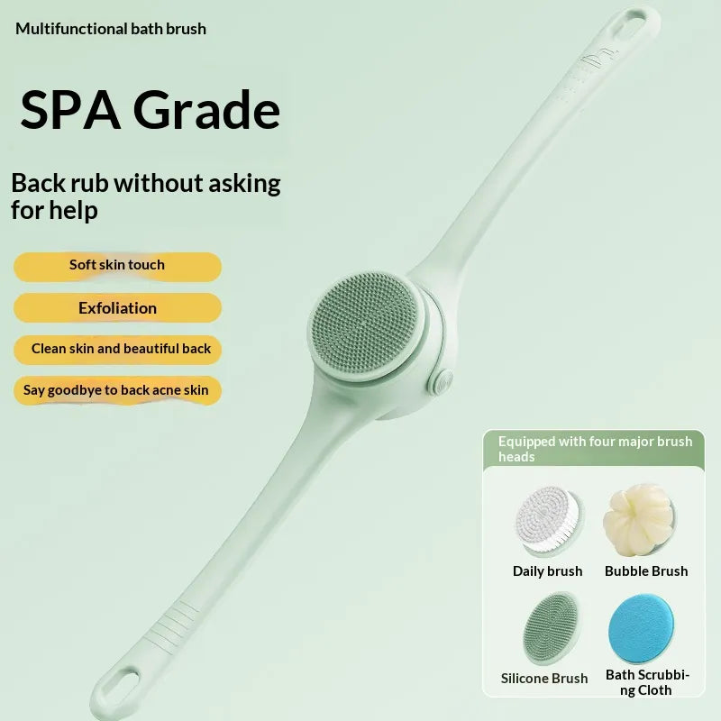 Electric Bath Brush - Waterproof Full Body Exfoliating Back Scrubber