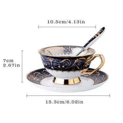 Vintage Bone China Coffee Cup & Saucer Set