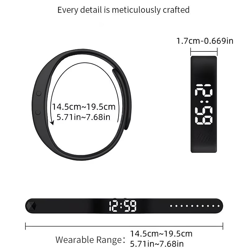 Vibration Alarm Fitness Watch - Smart Step Counter & Sleep Tracker