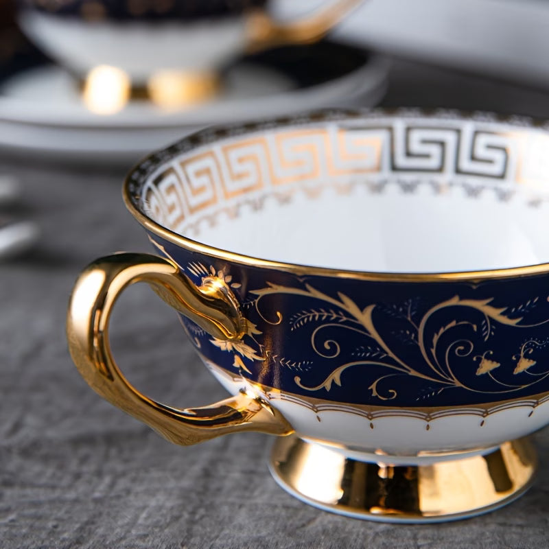 Vintage Bone China Coffee Cup & Saucer Set
