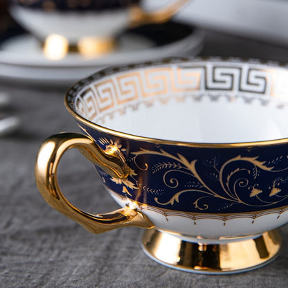 Vintage Bone China Coffee Cup & Saucer Set
