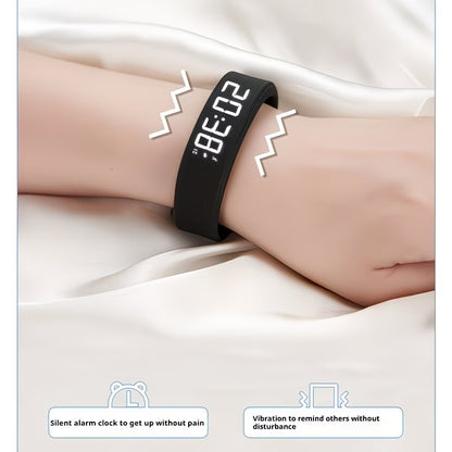 Vibration Alarm Fitness Watch - Smart Step Counter & Sleep Tracker