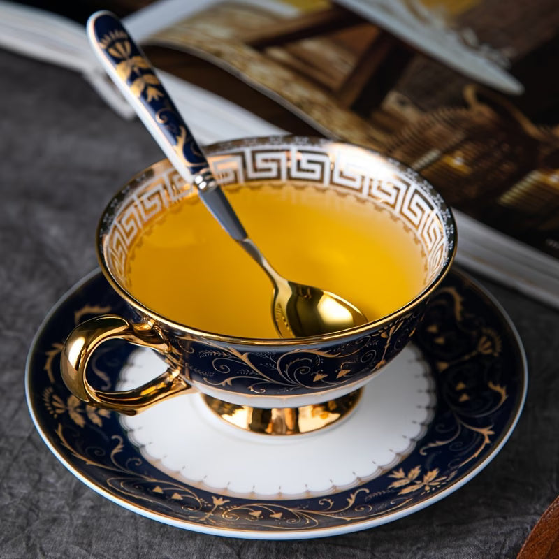 Vintage Bone China Coffee Cup & Saucer Set