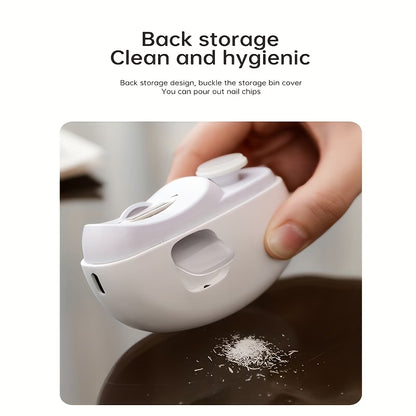 Electric Nail Clipper - 2-in-1 Trimmer & Polisher with LED & USB Charging