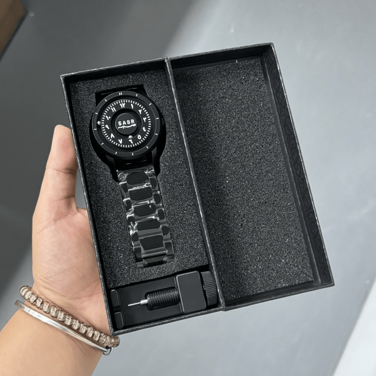 🔥Black Friday 50% OFF🔥 – SABR Arabic Numeral Magnetic Ball Watch | No - Hands Design, Futuristic Men’s Quartz - Tanzania Store