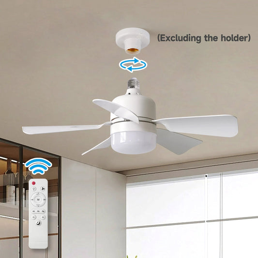 Ceiling Fan Light E27 Remote Bedroom Kitchen - Tanzania Store