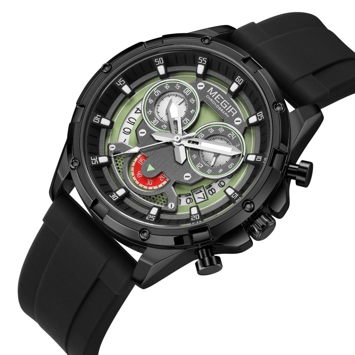 MEGIR Multi - Function Silicone Quartz Watch – Waterproof, Luminous, Date & Chronograph | New Men’s Style - Tanzania Store