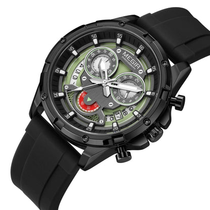 MEGIR Multi - Function Silicone Quartz Watch – Waterproof, Luminous, Date & Chronograph | New Men’s Style - Tanzania Store