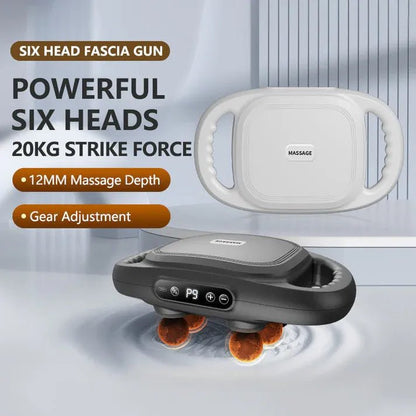 New Design Hot Sale Six-Head Fascia Gun Deep Tissue Massage Device