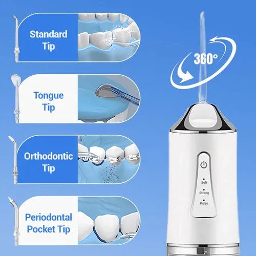 Portable Water Flosser - Cordless Pulse Oral Irrigator for Teeth Cleaning - Tanzania Store