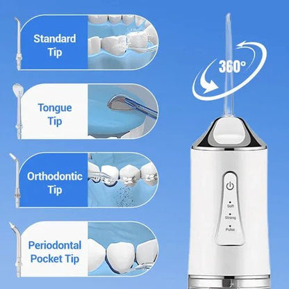 Portable Water Flosser - Cordless Pulse Oral Irrigator for Teeth Cleaning - Tanzania Store