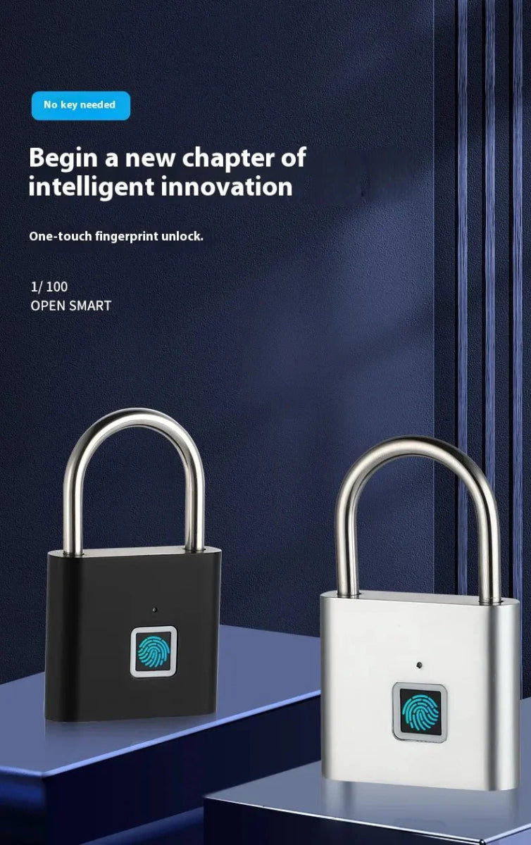 Smart Fingerprint Padlock - Waterproof Anti - Theft Electronic Lock with Password & NFC for Doors, Gates, and Cabinets