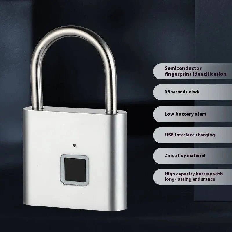 Smart Fingerprint Padlock - Waterproof Anti - Theft Electronic Lock with Password & NFC for Doors, Gates, and Cabinets