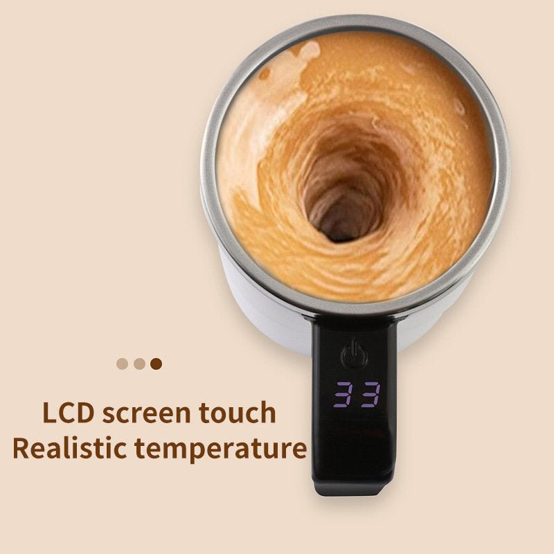 Smart Magnetic Stirring Cup - Portable Electric Coffee & Protein Shaker with Temp Display - Tanzania Store