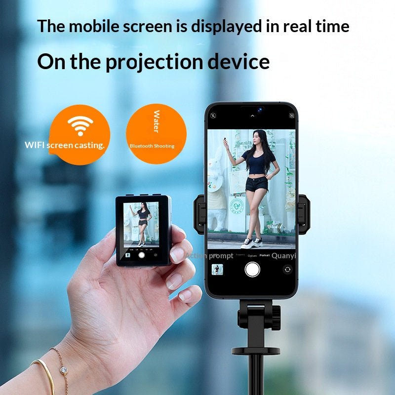 WiFi Screen Casting Selfie Stick - Dual Bluetooth Remote - Tanzania Store