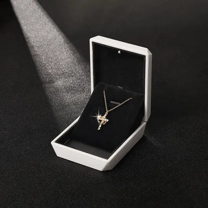 Women's Luxury Rotatable Crown Cross Necklace - Zirconia Pendant Clavicle Chain Gift for Birthdays, Anniversaries